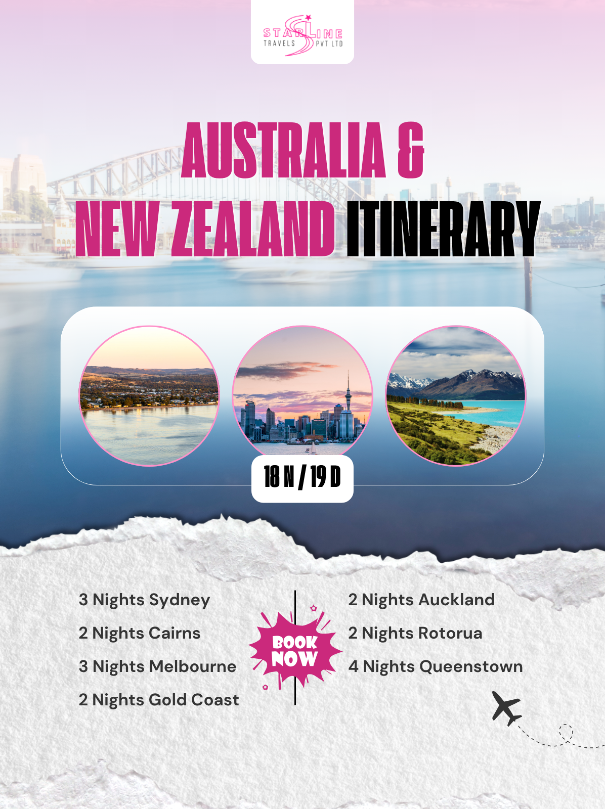 Australia and New Zealand 18 Nights 19 Days Itinerary