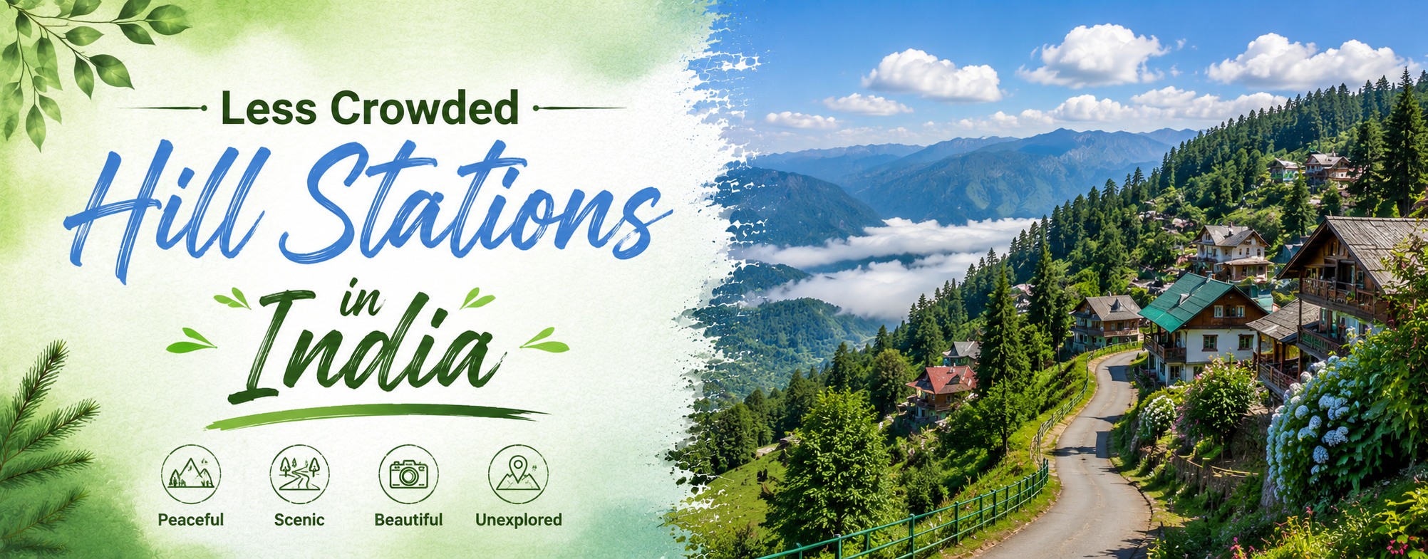 Less Crowded hill Stations in India